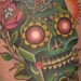 Tattoos - neo traditional sugar skull and rose - 22244